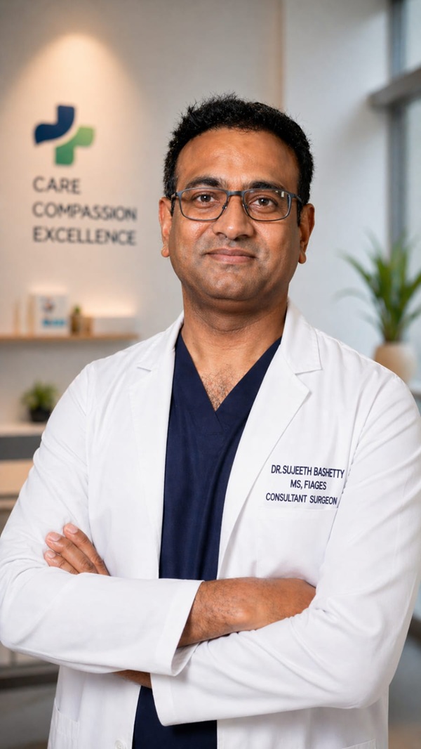 Dr. Sujeeth Kumar Bashetty, Laparoscopic and Robotic Surgeon, Hyderabad